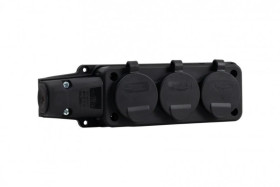 Listwa gumowa 3x230V 16A IP54 czarna