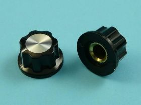 GAŁKA CZARNA 16mm FI=6mm BLOK.ŚRUBA MAŁ