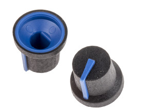 Pokrętło potencjometru oś: 6mm średnica: 16.8mm Kształt D Czarny RS PRO