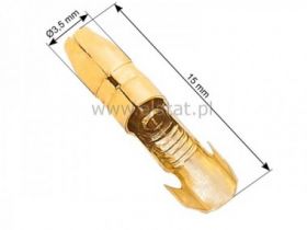 Konektor mosiądz, nieizol. okrągły WT 3,5mm ( 10 )