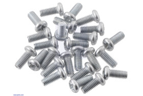 Pololu Machine Screw: M3, 7mm Length, Phillips (25-pack)