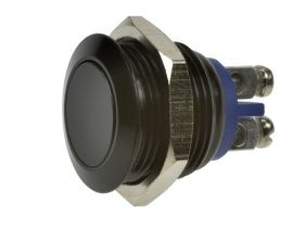 Przełącznik; przyciskowy; GQ16F-10/A; OFF-(ON); 1 tor; bez podświetlenia; monostabilny; na panel; 2A; 36V DC; 16mm; IP65; Onpow;