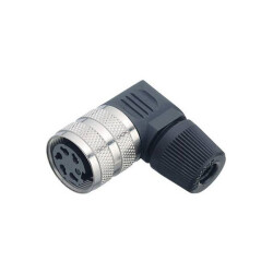 Binder 09-0154-70-08 Female 4-6mm Angled Cable Mnt 8 Pin with Solder Termination