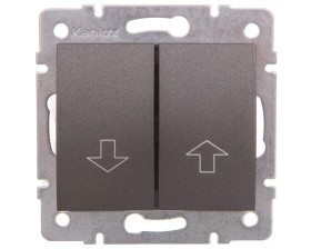 LOGI Łącznik żaluzjowy zwierny śrubowy 10AX 250V grafit 021310141 25276