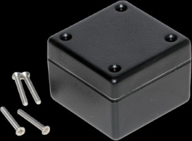 ABS enclosure, (L x W x H) 56 x 56 x 28 mm, black (RAL 9005), IP65, 1594AWBK