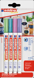 4-4085-4-1MET Chalk marker, 1 - 2 mm, metallic, pack of four