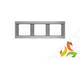 BERKER K.5 Ramka 3 potrójna pozioma stal szlachetna nierdzewna 13737004 HAGER