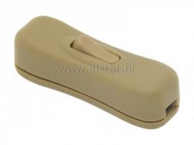 Przełącznik złoty przelotowy PP12 230V