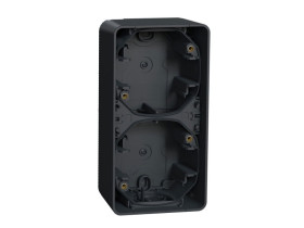 MUREVA STYL Podstawa naścienna 2 podwójna pionowa IP55 antracyt MUR37912 SCHNEIDER ELECTRIC