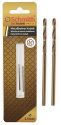 Wiertło do metalu kobaltowe 1,5mm wiertła 2szt HSS-Co Schmith