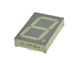 Wyświetlacz; LED; SA18-11EWA; pojedynczy; czerwony; anoda; 7-segmentowy; 44,5mm; 38mm; 56mm; Kolor tła: szary; 4,7÷24mcd; 625nm;