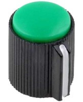GALKA-65G Gałka potencjometru obrotowego - zaślepka zielona (na ośkę 6.35 mm)