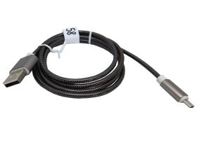 Kabel do ładowania micro-USB + data stalowy
