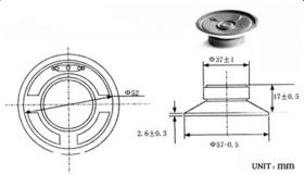 GŁOSNIK 0.5W YD58 PAPIER 8 OHM
