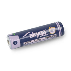 Ogniwo 18650 Li-Ion Akyga INR18650-26M-PCM 3,65V/2600mAh z zabezpieczeniami