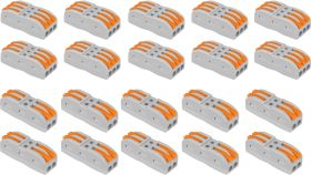 Szybkozłącza kostki elektryczne przelotoww 2 i 3 torowe [zestaw promocyjny 20szt.]