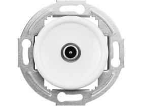 Gniazdo antenowe TV Retro, białe (H1-R61TVM W)