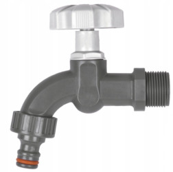 Kran ogrodowy z tworzywa sztucznego 3/4" z nyplem do szybkozłącza Bradas WL-K134