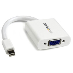 StarTech.com MDP2VGAW Mini DisplayPort To VGA Video Adapter Converter - White