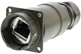 Złącze RJ45 Żeński Złącze RJ45 Montaż na panelu Cat5e Amphenol Socapex, proste 8-żyłowe