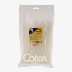 Opaska kablowa otwierana wielokrotnie biała 150x4.5 COBRA /100szt./ 962110