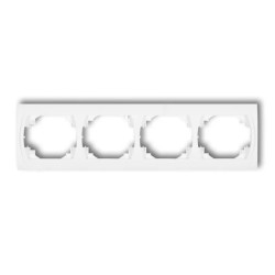 LOGO Ramka pozioma poczwórna biały LRH-4