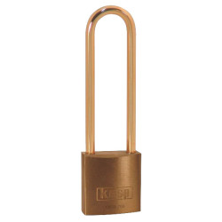 Kasp K12030L70BD Brass Padlock - 30x70 mm - High Brass Shackle - Non-Sparking