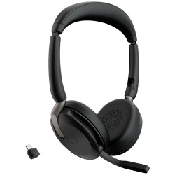 Jabra 26699-999-899 Evolve2 65 Flex On-ear headset Bluetooth Black Noise cancel