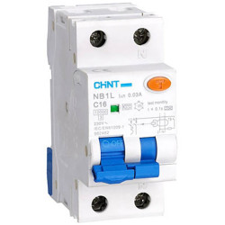 Chint 203007 RCCB 1-pin 16A Type AC Overload &amp; Short-Circuit Protection