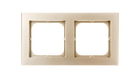 Sonata Ramka Podwójna Szampański Złoty R-2R/39