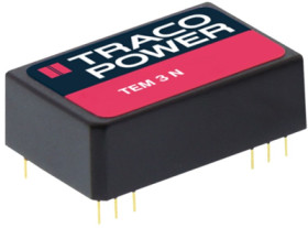 DC converter, 10.8-13.2 VDC, 3 W, 1 output, 12 VDC, 80 % efficiency, TEM 3-1212N