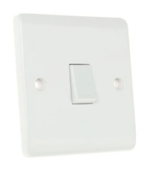 Włącznik światła, 10A, 250V, 1-przyciskowy, 1-biegunowy, IP20, RS PRO