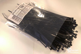 OPASKA ZACISKOWA 15CM 3,6mm CZARNA (100 SZTUK)