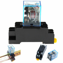 Przekaźnik stycznik 230V AC 1x10A 2x5A z podstawką