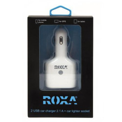ładowarka USB samochodowa Roxa 2 gniazda USB 2.1A + 1A z gniazdem zapalniczki