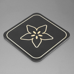 PCB Coaster with Gold Adafruit Logo
