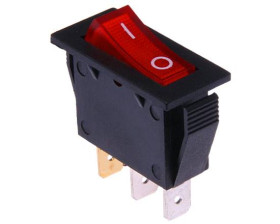 PRZEŁĄCZNIK CZERWONY 16A 250V 3 PIN 35x14mm