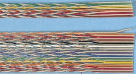 Kabel taśmowy 20-żyłowy raster 1.27mm Skrętka, AWG 28 AWG Nieekranowany 7 3M 25.4 mm