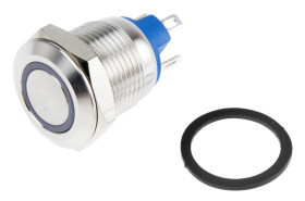 Nasadka przełącznika Chwilowy SPST średnica wycięcia 12mm, montaż panelowy RS PRO