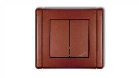 Flexi Łącznik Jednobiegunowy Ze Schodowym (Osobne Zasilanie) Brązowy Metalik...
