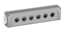 Obudowa kasety sterowniczej ABB 6-otworowa Ø 22.5mm Szary MEP6