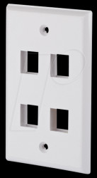 1309172402KE Keystone wall outlet US-style 4 port unequipped pure white