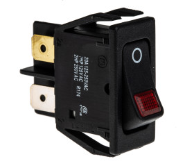 Przełącznik kołyskowy Wł.-wył. podświetlany 20 A DPST Czarny IP40 Marquardt