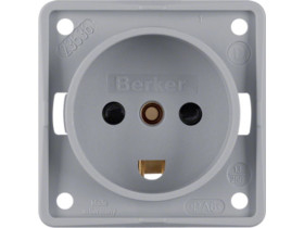 Integro Flow Gniazdo z uziemieniem "Dania" z podwyższoną ochroną styków szary 962722506 HAGER