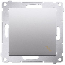 Łącznik schodowy pojedynczy SIMON 54 srebrny matowy 10AX Kontakt Simon DW6.01/43