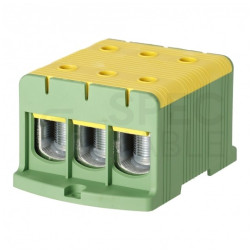 Złączka szynowa 3-torowa Al/Cu 35-240mm2 na TH35 żółto-zielony FJ-E240/3/D HEDO