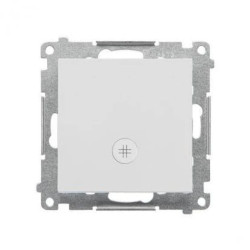 Simon 55 Łącznik krzyżowy z podświetleniem LED – piktogram schody (moduł) 10 AX, 250 V, szybkozłącza Jasnoszary mat TW7L.01/114