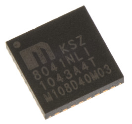 Nadajnik-odbiornik Ethernet 100Mbps KSZ8041NLI-TR IEEE 802.3, IEEE 802.3u , 1-kanałowy 32-pinowy 3,3 V QFN Microchip