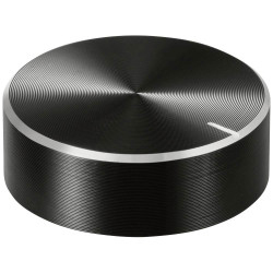 TruComponents 320049 Control knob + marking Black (Ø x H) 29mmx10mmAlu/Plastic