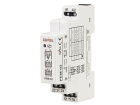 Przekaźnik elektromagnetyczny 24V AC/DC 2x8A TYP: PEM-02/024 ZAMEL